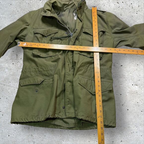 Vtg US Army M-65 Field Jacket Medium Regular OG-107 Vietnam Era Unauthenticated - Picture 12 of 16